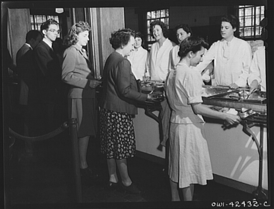 UN Relief at University of Maryland Serving Food, Photograph