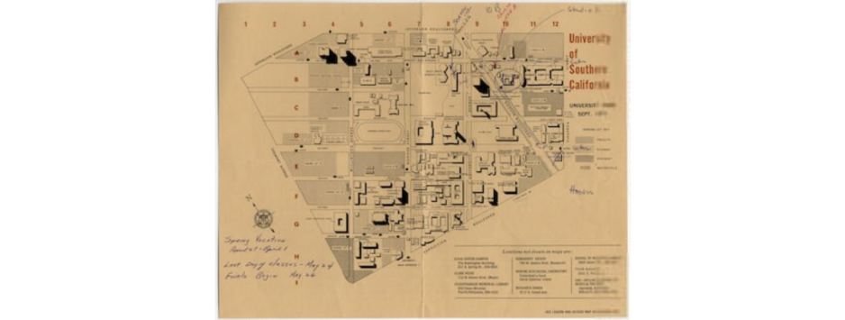 University of Southern California Campus, Map